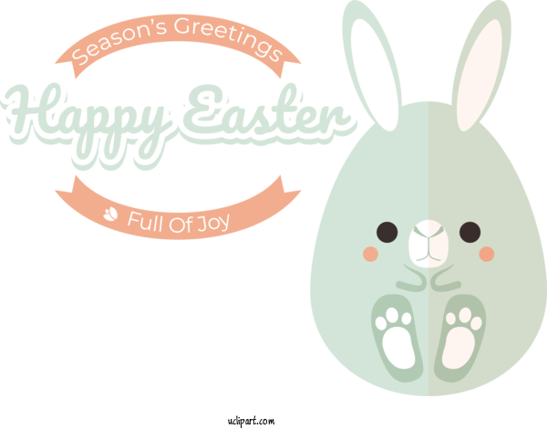 Free Holidays Rabbit Drawing Cartoon For Easter Clipart Transparent Background