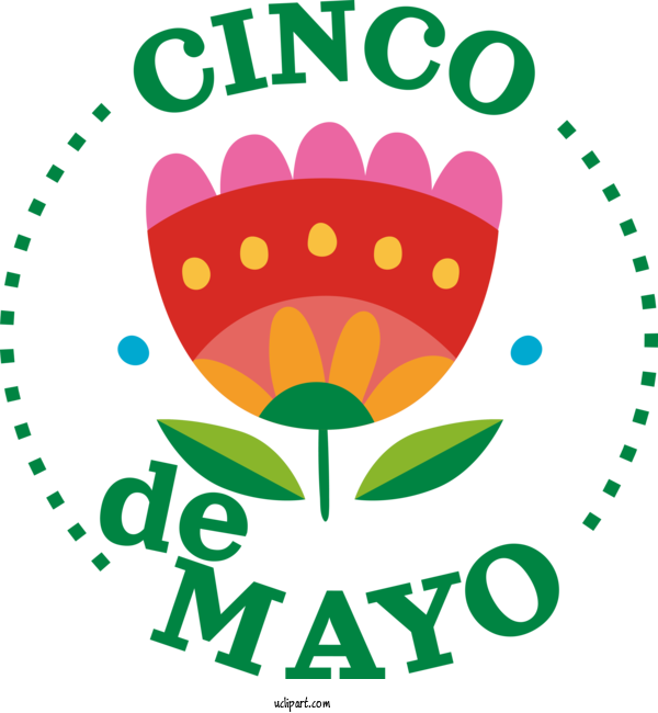 Free Holidays Logo Flower Rope For Cinco De Mayo Clipart Transparent Background