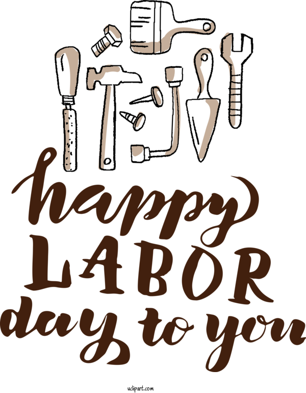 Free Holidays Human Logo Calligraphy For Labor Day Clipart Transparent Background