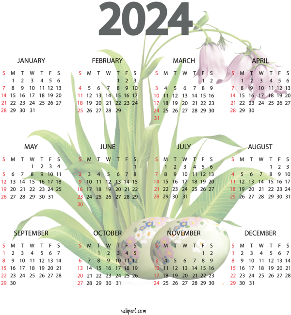Free Life CeBIT 2014 Flower Design For Yearly Calendar Clipart Transparent Background