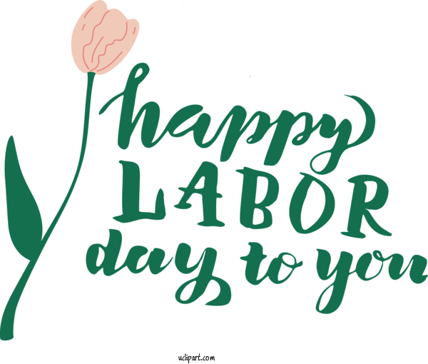 Free Holidays Flower Logo Human For Labor Day Clipart Transparent Background