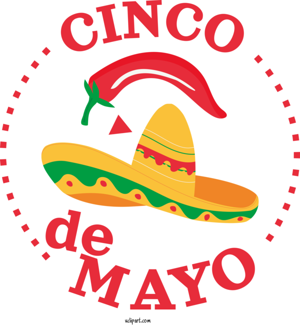 Free Holidays Logo Hat Line For Cinco De Mayo Clipart Transparent Background