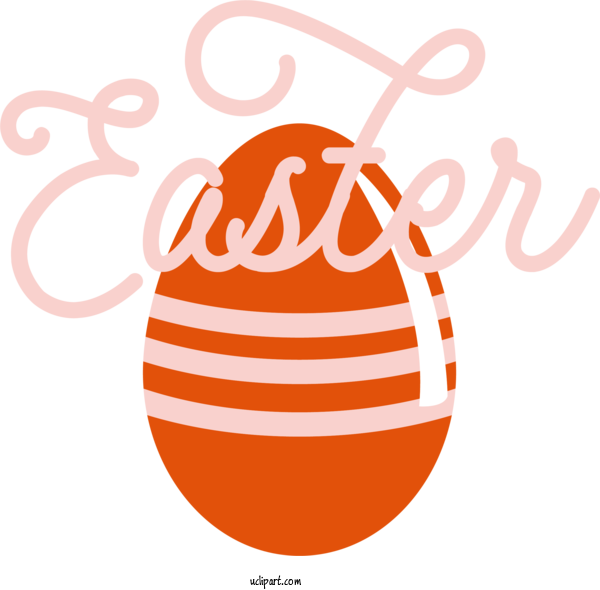 Free Holidays Orange Easter Egg Line For Easter Clipart Transparent Background