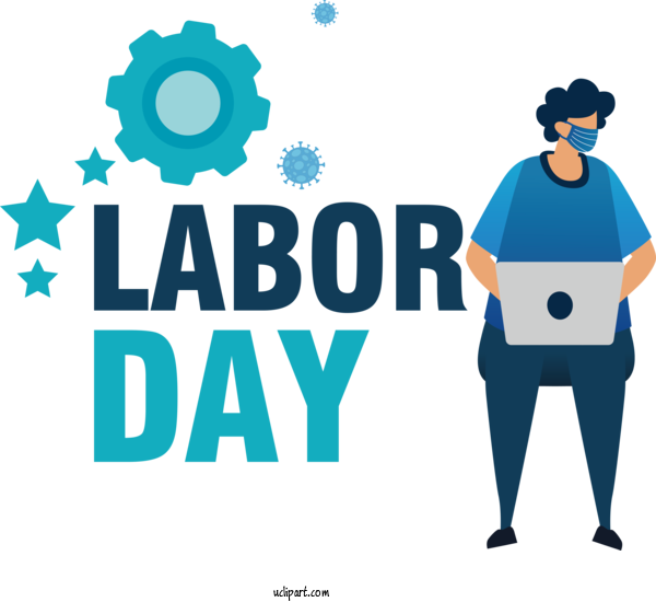 Free Holidays Logo Design Drawing For Labor Day Clipart Transparent Background