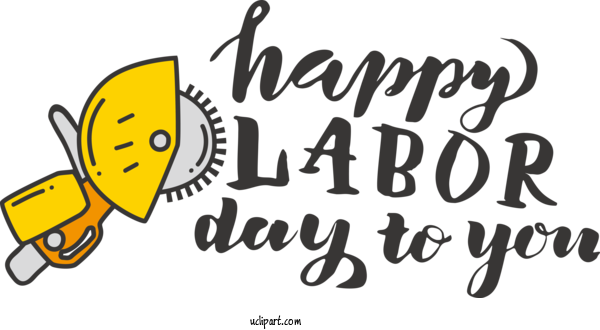 Free Holidays Design Cartoon Logo For Labor Day Clipart Transparent Background