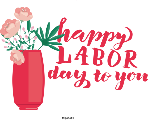 Free Holidays Floral Design Design Logo For Labor Day Clipart Transparent Background