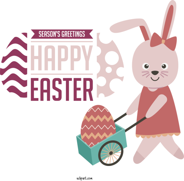 Free Holidays Easter Bunny Cartoon Drawing For Easter Clipart Transparent Background