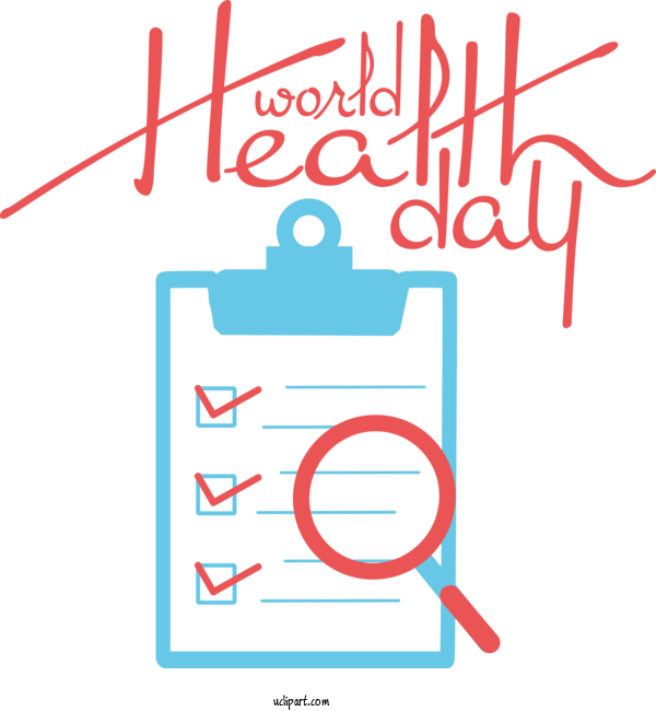 Free Holidays Design Flat Design Logo For World Health Day Clipart Transparent Background