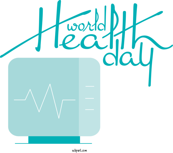 Free Holidays Design Logo Calligraphy For World Health Day Clipart Transparent Background