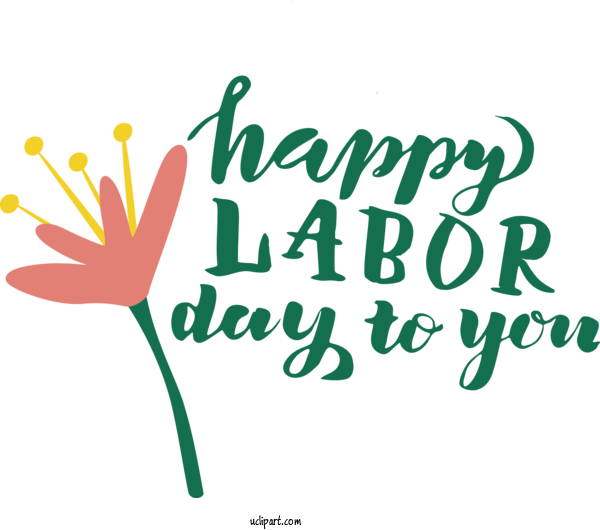 Free Holidays Flower Human Logo For Labor Day Clipart Transparent Background