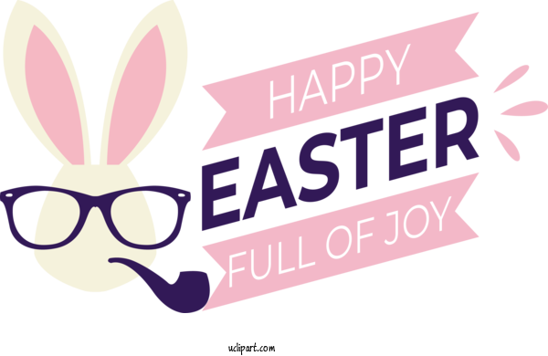 Free Holidays Glasses Design Logo For Easter Clipart Transparent Background