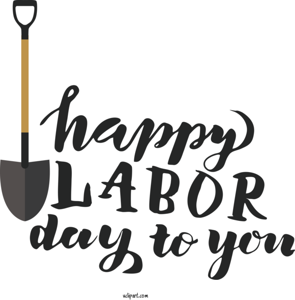 Free Holidays Calligraphy Logo Font For Labor Day Clipart Transparent Background