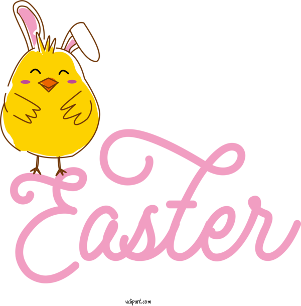 Free Holidays Cartoon Line Yellow For Easter Clipart Transparent Background
