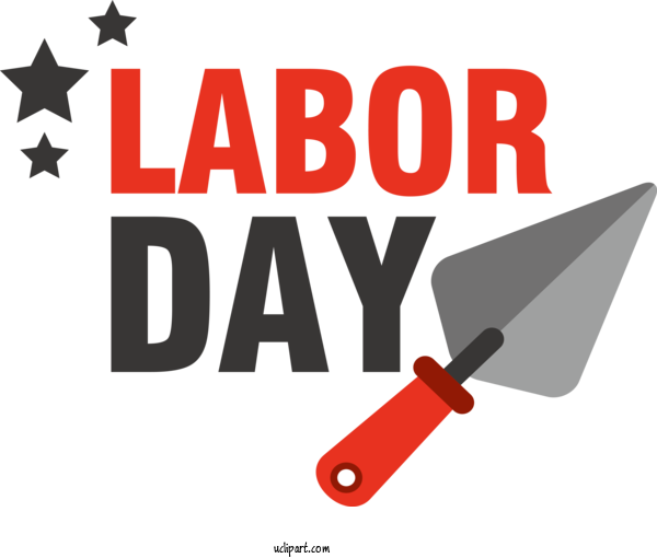 Free Holidays Logo Font Design For Labor Day Clipart Transparent Background