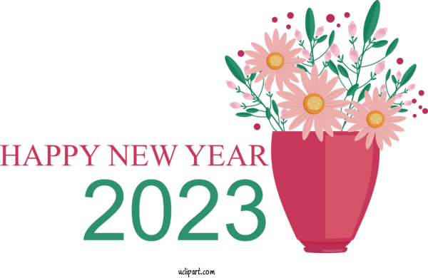 Free Holidays New Year Design Logo For New Year 2023 Clipart Transparent Background