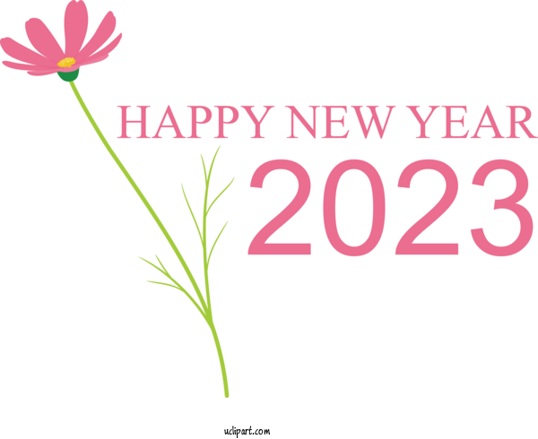 Free Holidays Leaf Cut Flowers Plant Stem For New Year 2023 Clipart Transparent Background