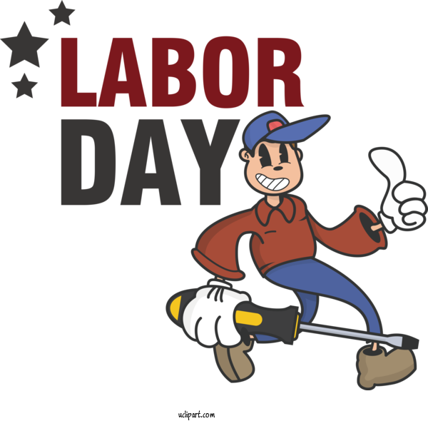 Free Holidays Human Cartoon Logo For Labor Day Clipart Transparent Background