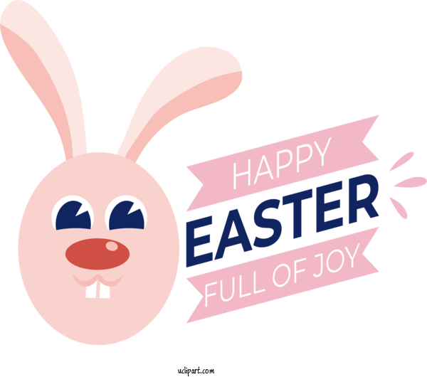 Free Holidays Easter Bunny Rabbit Logo For Easter Clipart Transparent Background