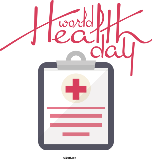 Free Holidays Logo Font Line For World Health Day Clipart Transparent Background