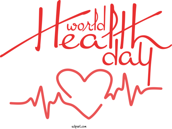 Free Holidays Heart Heart Rate Pulse For World Health Day Clipart Transparent Background