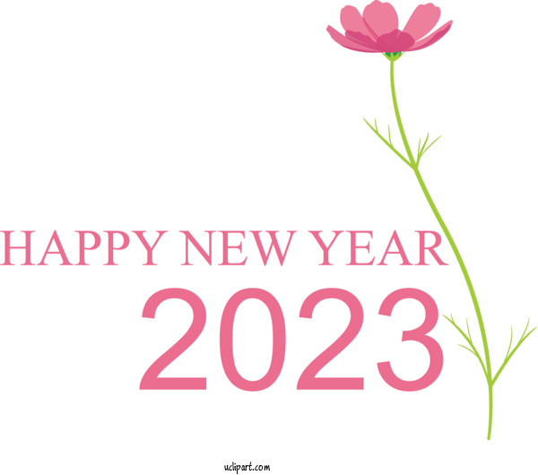 Free Holidays Plant Stem Floral Design Cut Flowers For New Year 2023 Clipart Transparent Background