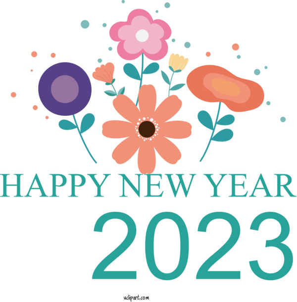 Free Holidays 2023 New Year Design For New Year 2023 Clipart Transparent Background