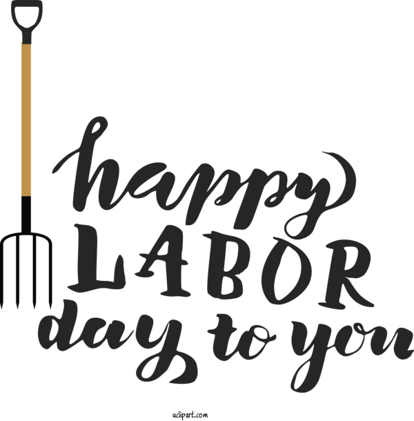 Free Holidays Calligraphy Font Logo For Labor Day Clipart Transparent Background