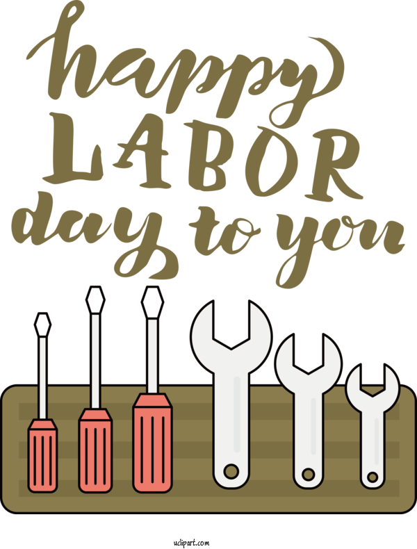 Free Holidays Human Font Cartoon For Labor Day Clipart Transparent Background