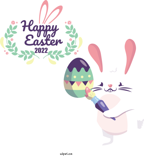 Free Holidays Easter Bunny Easter Parade Red Easter Egg For Easter Clipart Transparent Background