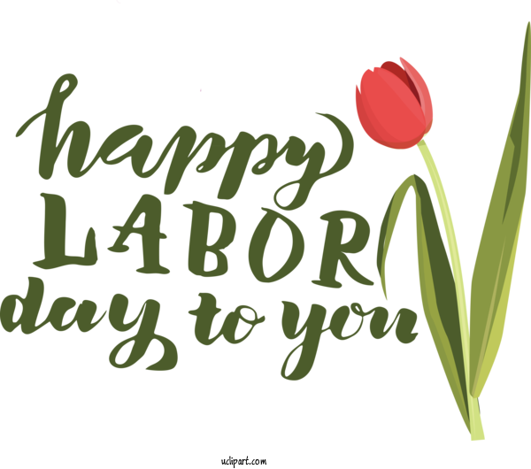 Free Holidays Plant Stem Floral Design Logo For Labor Day Clipart Transparent Background