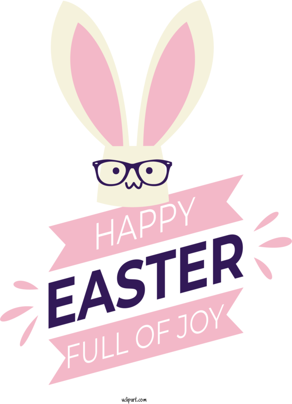 Free Holidays Easter Bunny Logo Line For Easter Clipart Transparent Background