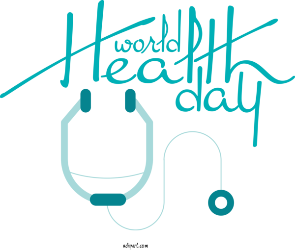 Free Holidays Design Stethoscope Heart For World Health Day Clipart Transparent Background