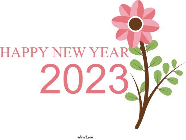 Free Holidays Flower Floral Design Flowering Pot Plants (2). For New Year 2023 Clipart Transparent Background
