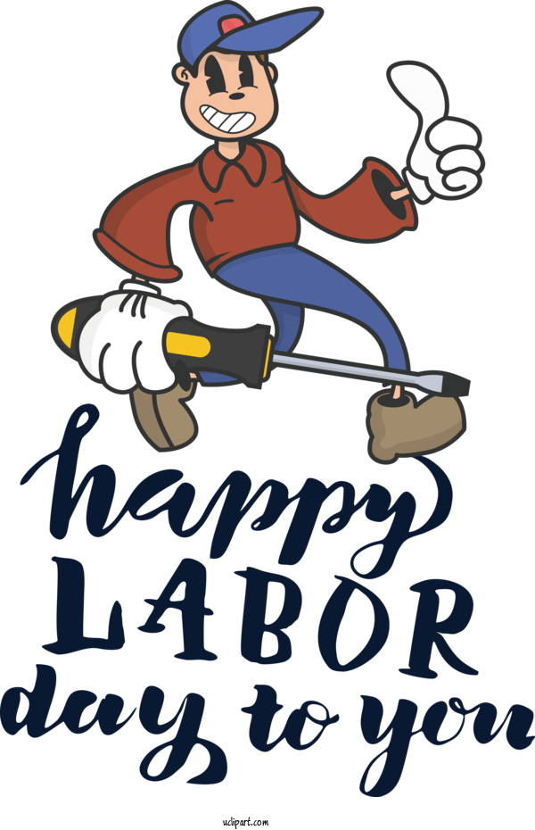 Free Holidays Human Cartoon Line For Labor Day Clipart Transparent Background