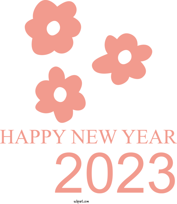 Free Holidays New Year 2023 Design For New Year 2023 Clipart Transparent Background