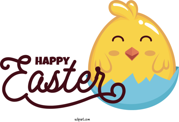 Free Holidays Logo Smiley Text For Easter Clipart Transparent Background