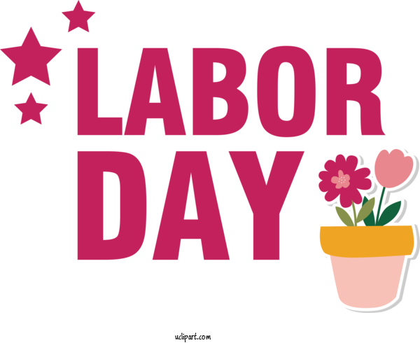 Free Holidays Design Floral Design Logo For Labor Day Clipart Transparent Background