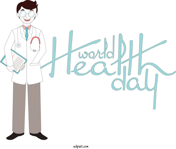 Free Holidays Drawing Cartoon Vector For World Health Day Clipart Transparent Background