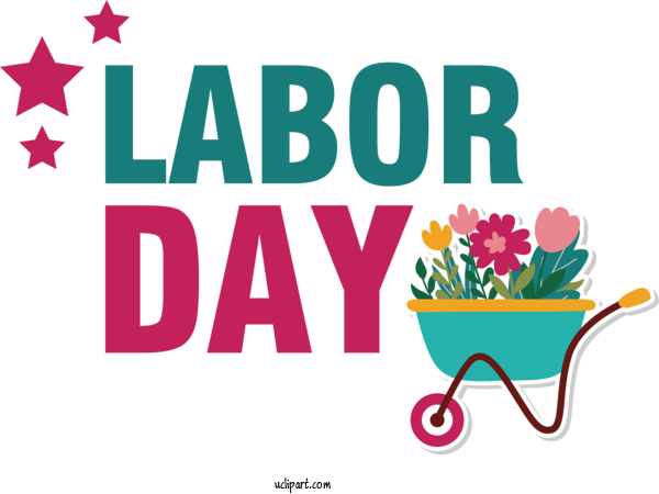Free Holidays Floral Design Logo Design For Labor Day Clipart Transparent Background