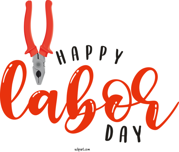 Free Holidays Logo Design Calligraphy For Labor Day Clipart Transparent Background