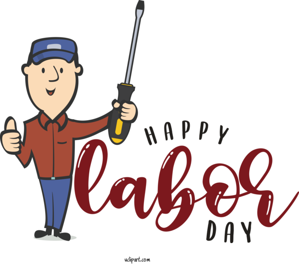 Free Holidays Logo Design Drawing For Labor Day Clipart Transparent Background