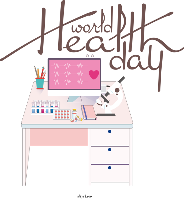 Free Holidays Design Logo Flat Design For World Health Day Clipart Transparent Background