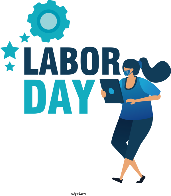 Free Holidays Logo Design Cartoon For Labor Day Clipart Transparent Background
