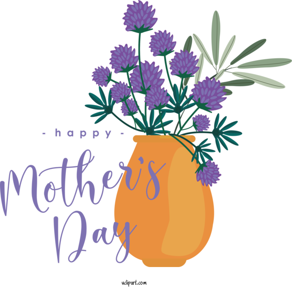 Free Holidays Flower Floral Design Vase For Mothers Day Clipart Transparent Background