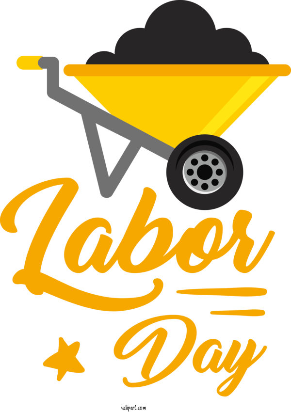 Free Holidays Logo Line Yellow For Labor Day Clipart Transparent Background