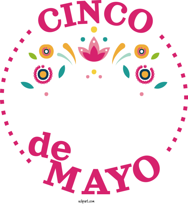 Free Holidays Circle Fashion Design For Cinco De Mayo Clipart Transparent Background