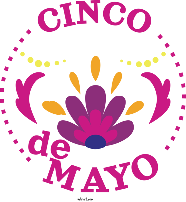 Free Holidays Flower Logo Line For Cinco De Mayo Clipart Transparent Background