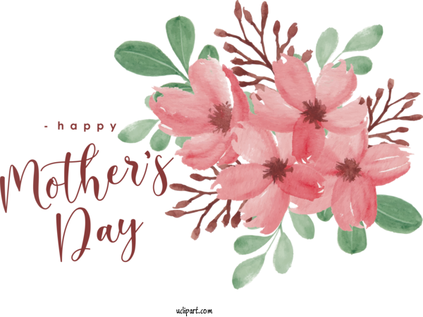 Free Holidays Cherry Blossom Flower Watercolor Painting For Mothers Day Clipart Transparent Background
