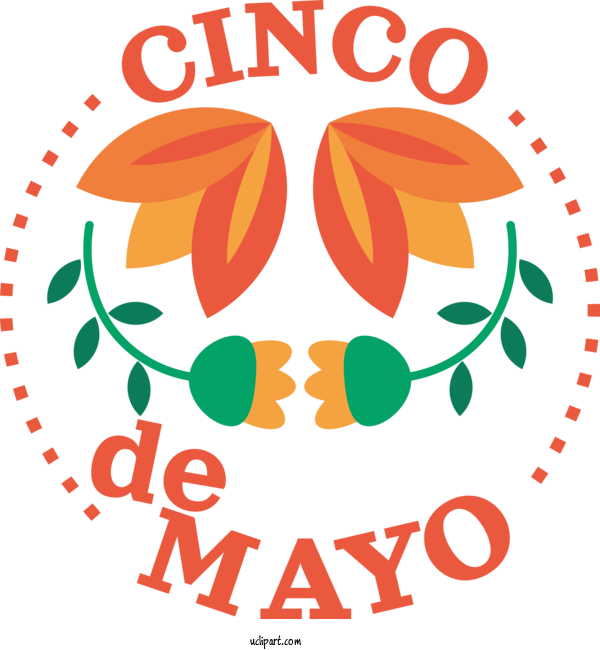 Free Holidays Leaf Logo Design For Cinco De Mayo Clipart Transparent Background