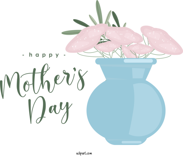 Free Holidays Flower Flowerpot Design For Mothers Day Clipart Transparent Background
